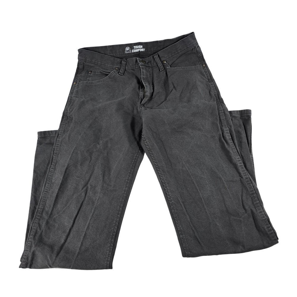 Wrangler 47 Regular Fit Tough Comfort Pants Mens 33x34 Charcoal Gray 112361550